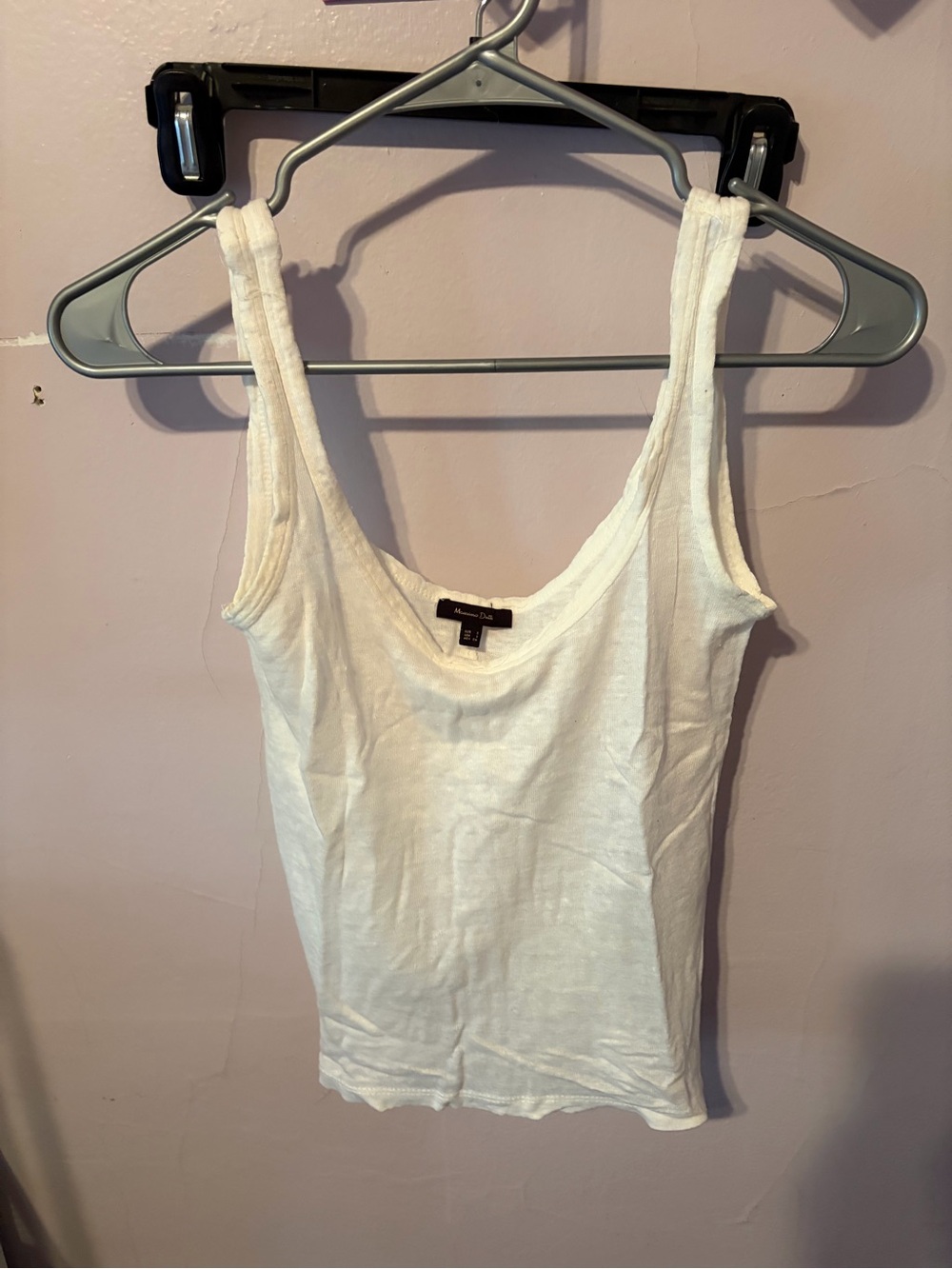 MASSIMO DUTTI 100% Linen tank top